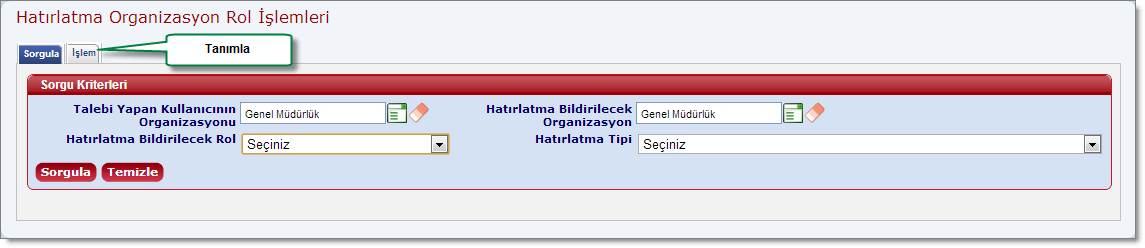 HatirlatmaIsEmriRolTanimaUlasim