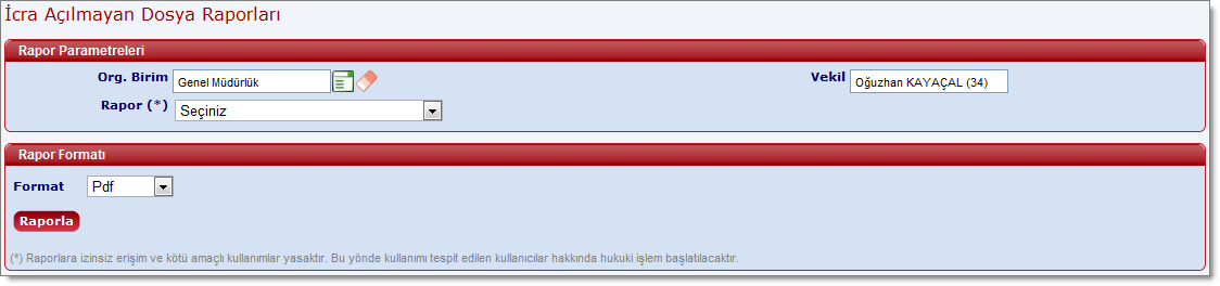 icraAcilmayanDosyaRaporlari
