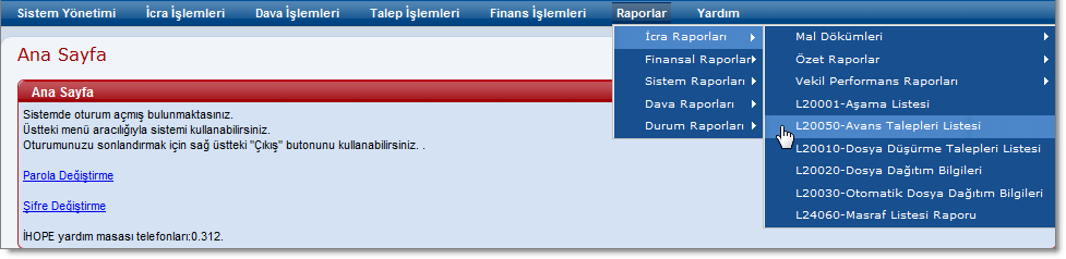 L20050_AvansTalepleriListesiMenu