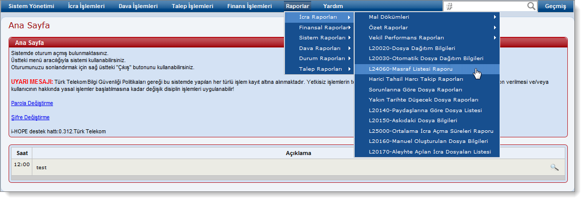 L24060_MasrafListesiRaporu