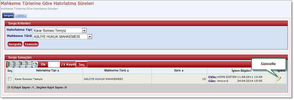 mahkemeTuruHatirlatmaSuresiGuncellemeUlasim