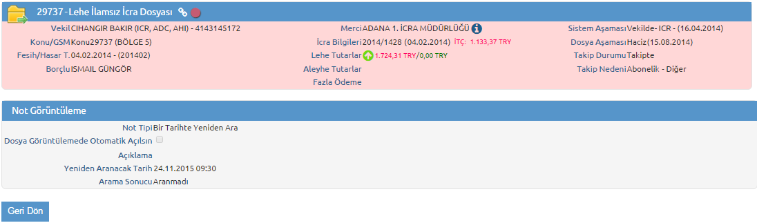 NotGoruntuleme