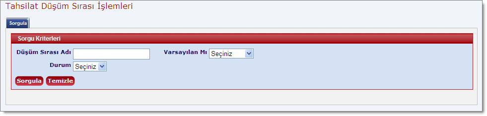 TahsilatDusumSirasiSorgulaEkran