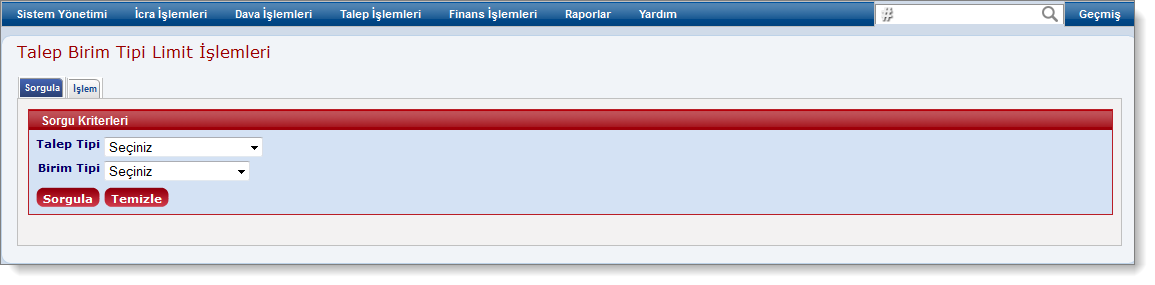 TalepBirimTipiLimitSorgulama_sayfa