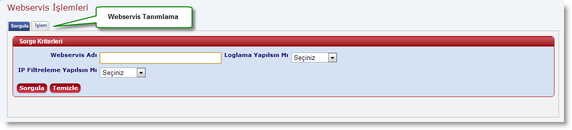 WebservisTanimlamaUlasim
