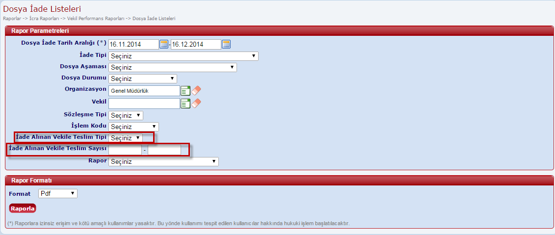 DosyaİadeListesi